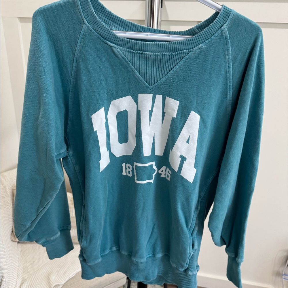 Iowa Women's Teal Sweater